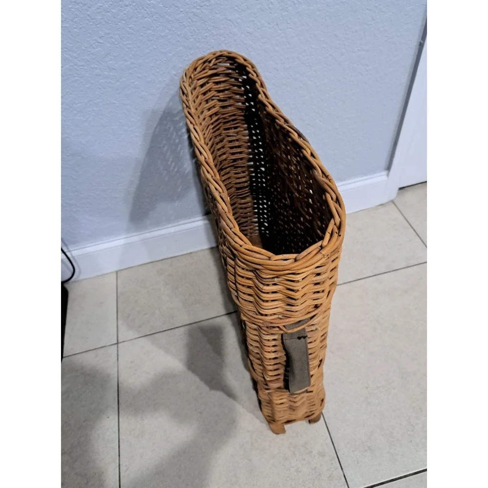 Rare WW2 German Army Wicker Artillery Basket‎ Ammo Shell Carrier Holds 4 Shells